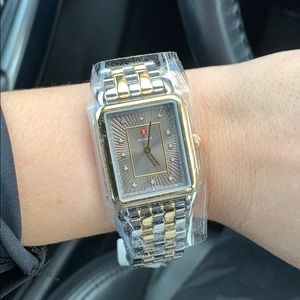 Michele Deco II two toned watch